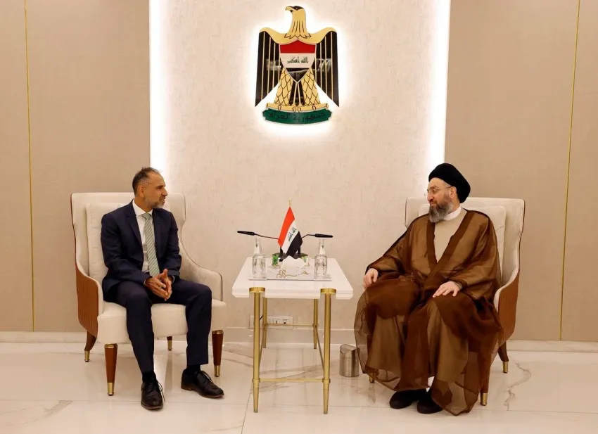 الحكيم يستقبل السفير البريطاني في مكتبه ويؤكد على زيادة إنتاج النفط